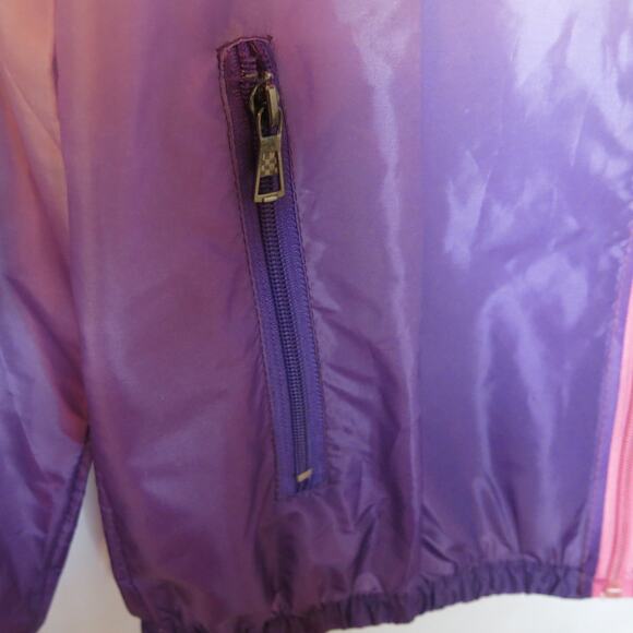 Rain Jacket Windbreaker *NWT* Pouch Lightweight Travel Size XL Women Ombre Pink - Picture 5 of 10